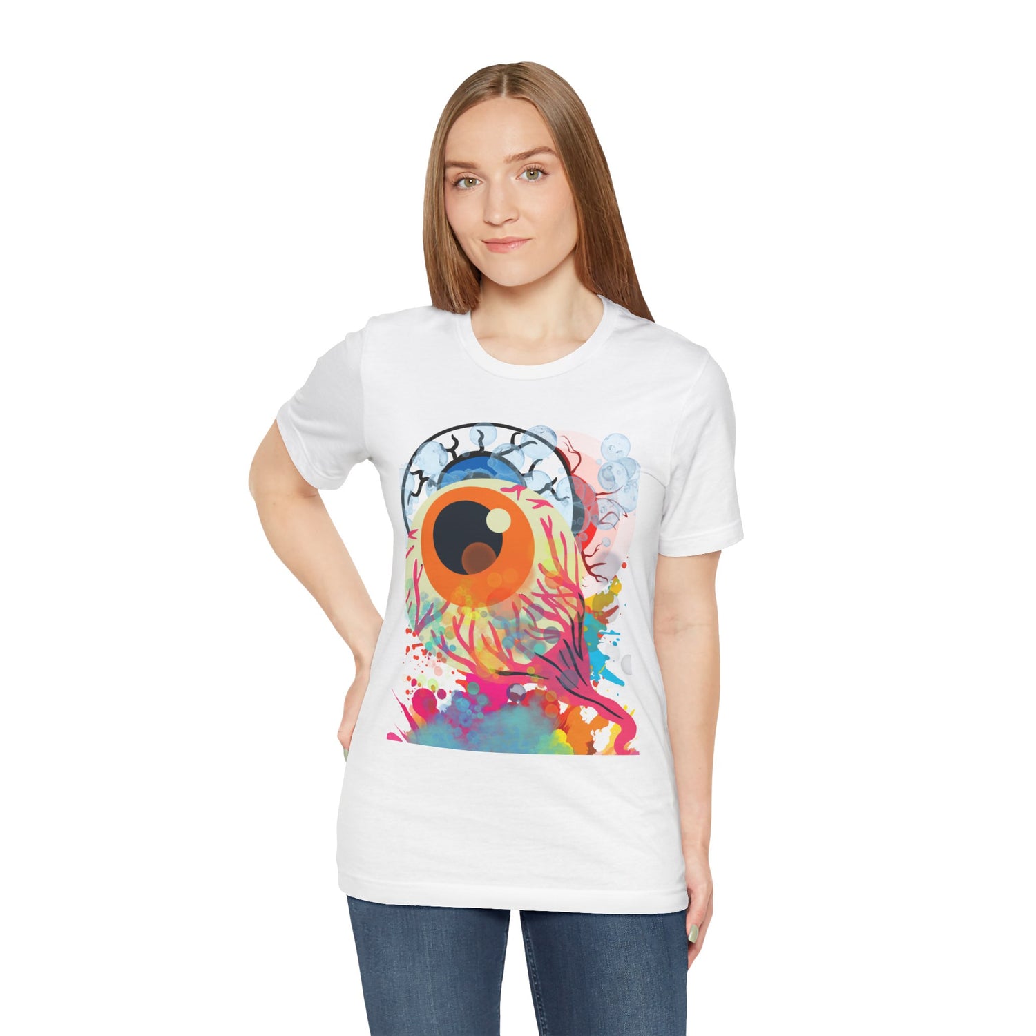 Eyes in Abstract Unisex Short Sleeve Tee