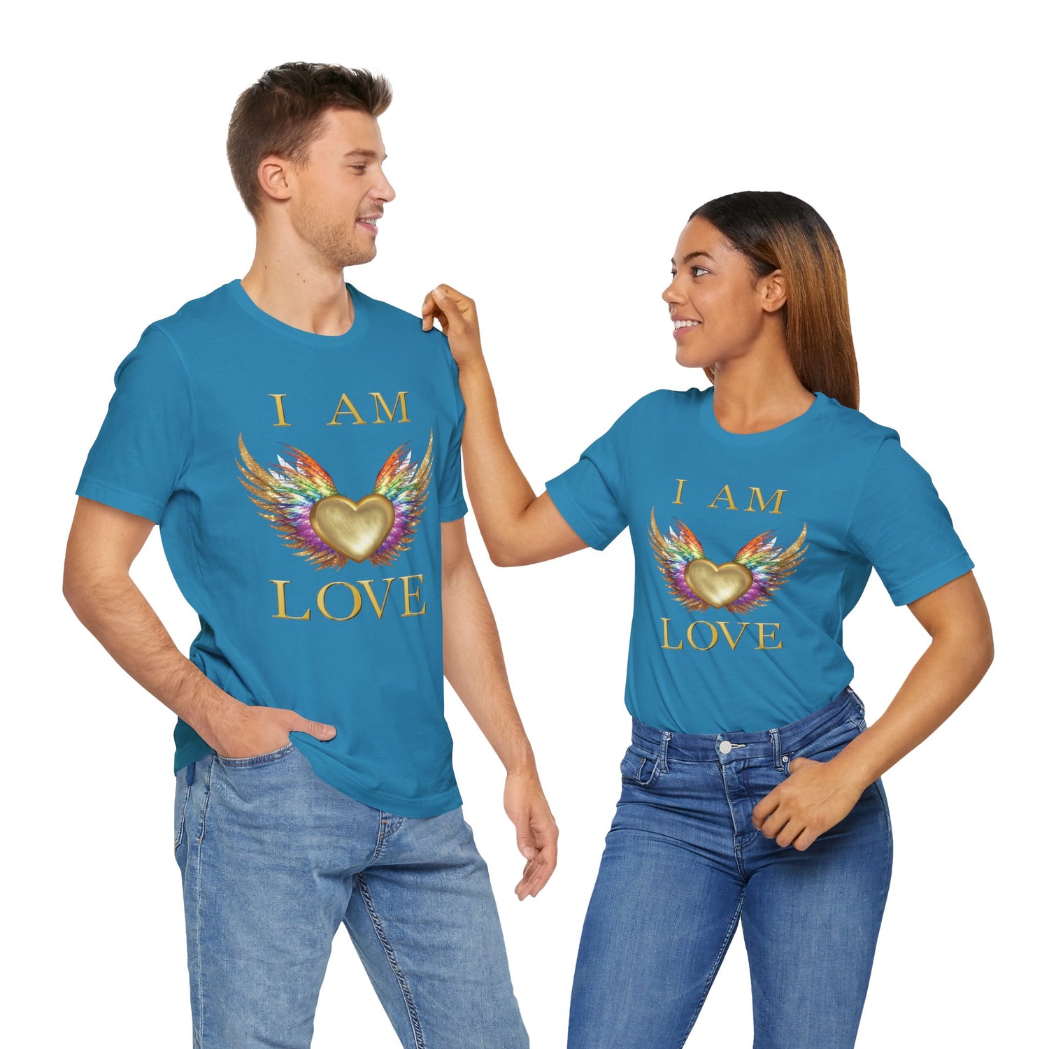 I am Love Angel Wings Short Sleeve Tee