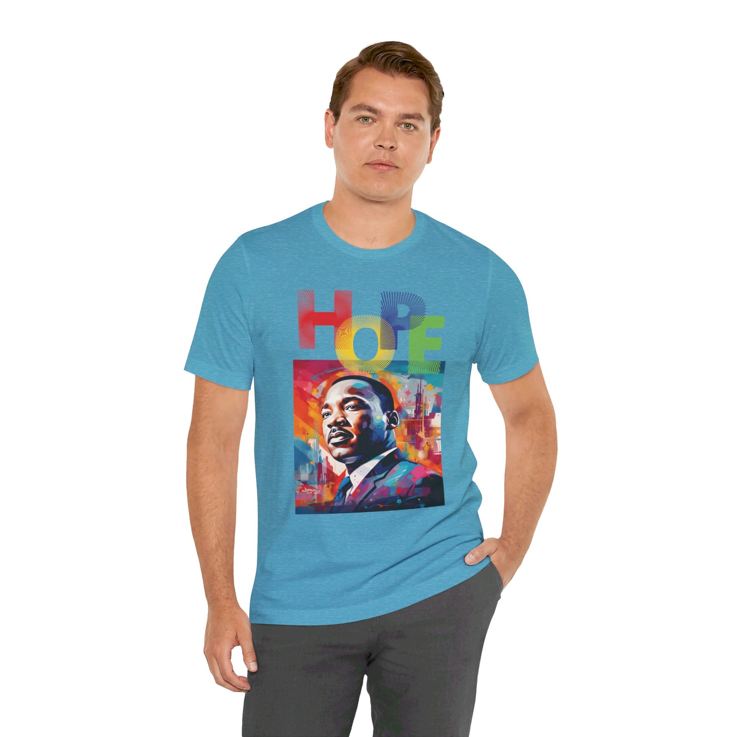 MLK Jr Hope Graffiti Art Unisex Short Sleeve Tee