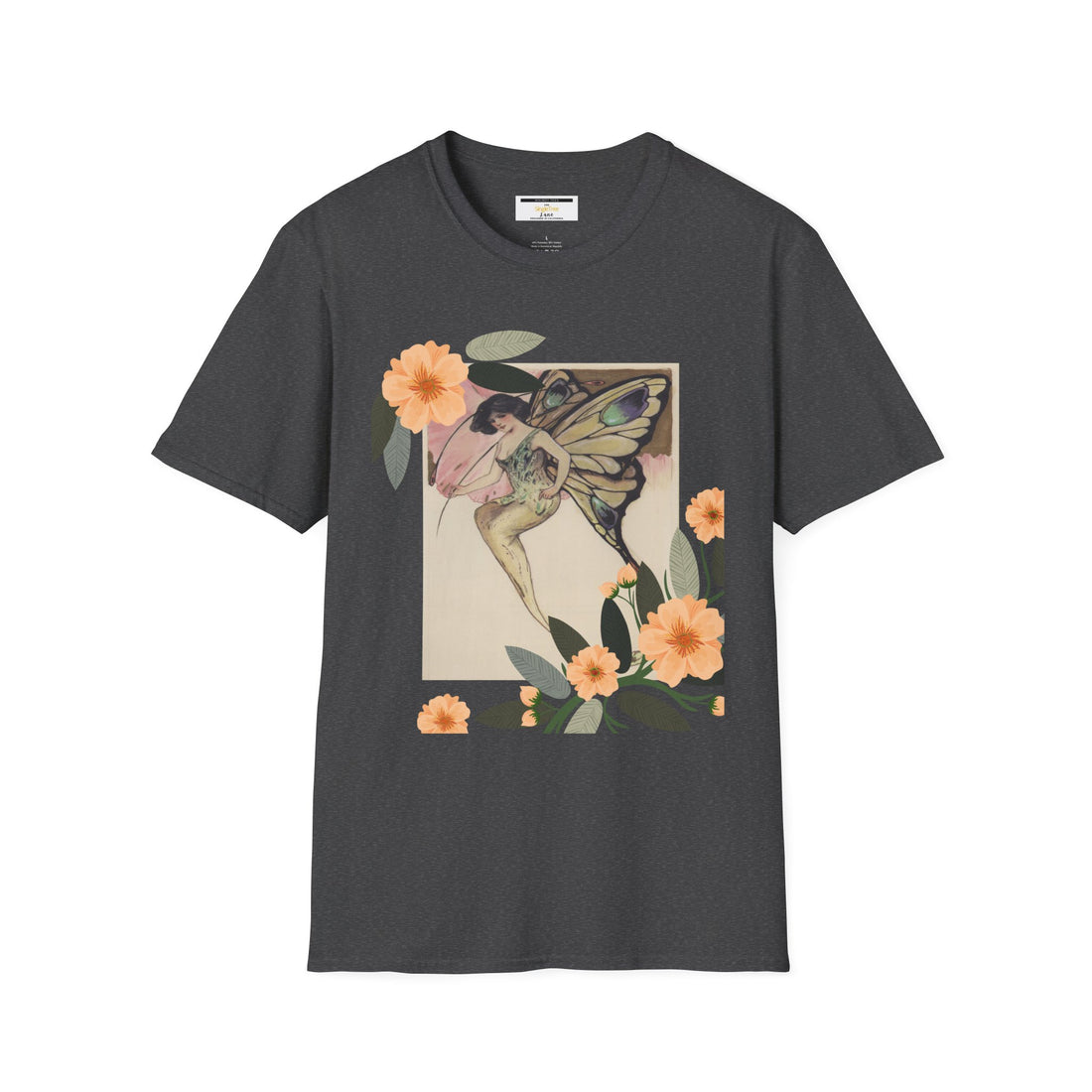 Elusoriness Floral Butterfly Unisex Softstyle T-Shirt