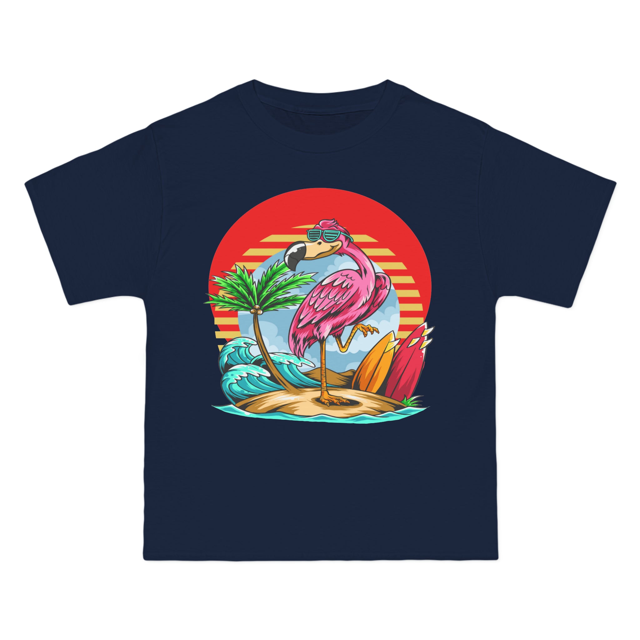 Camiseta pesada La Vida Flamingo Surfing