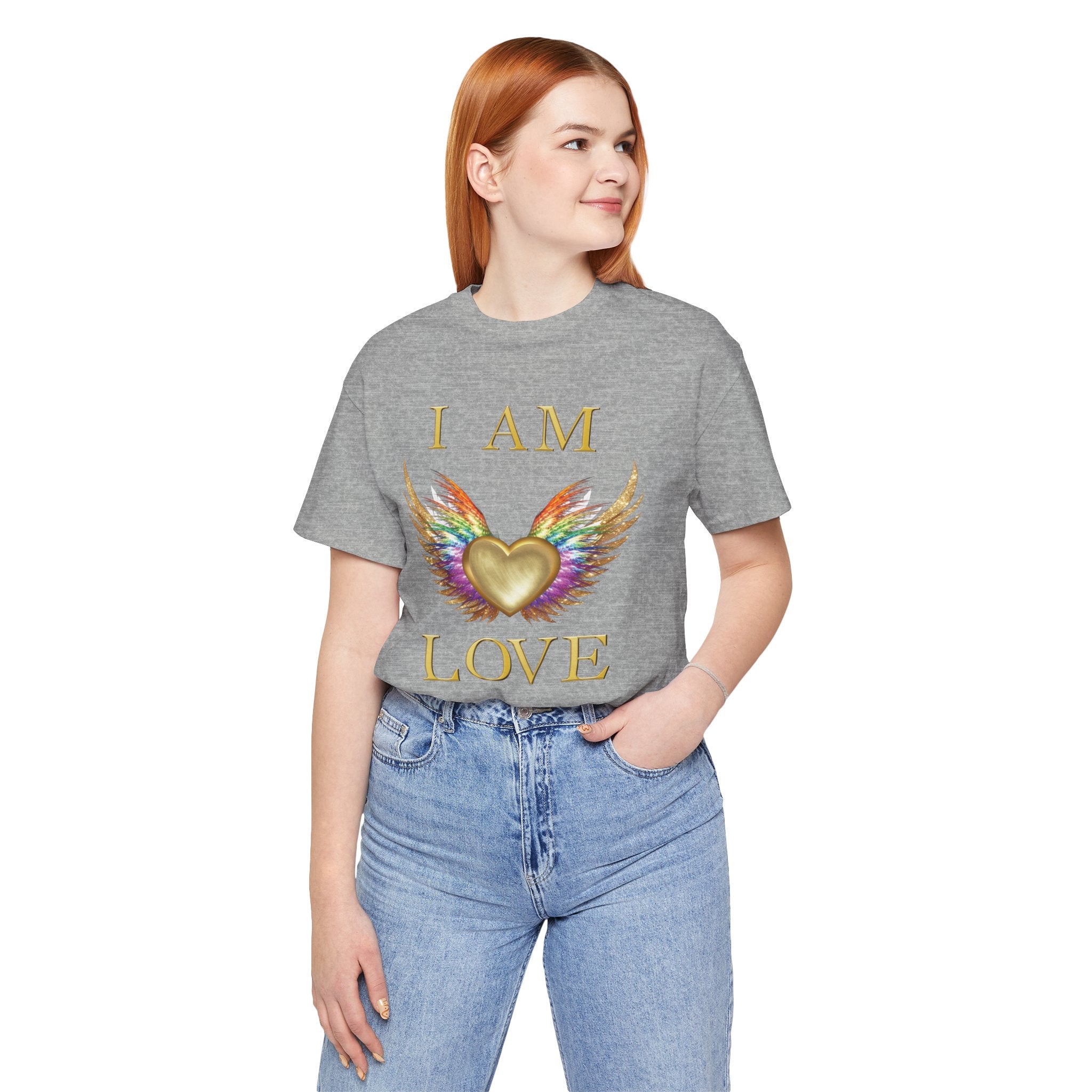 I am Love Angel Wings Short Sleeve Tee