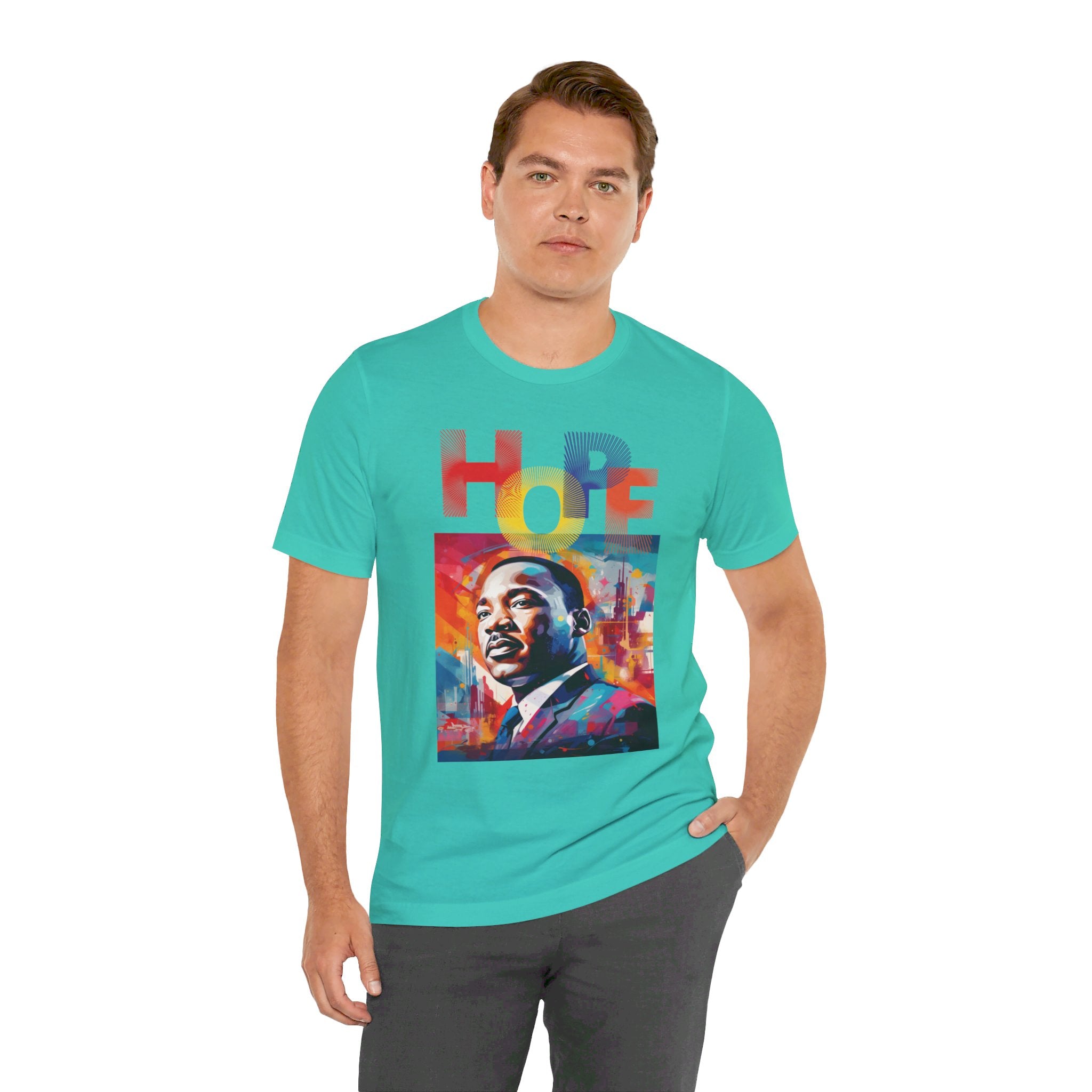 MLK Jr Hope Graffiti Art Unisex Short Sleeve Tee