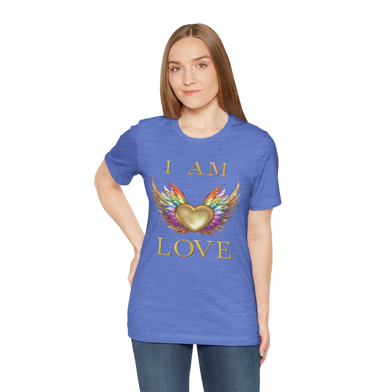 I am Love Angel Wings Short Sleeve Tee