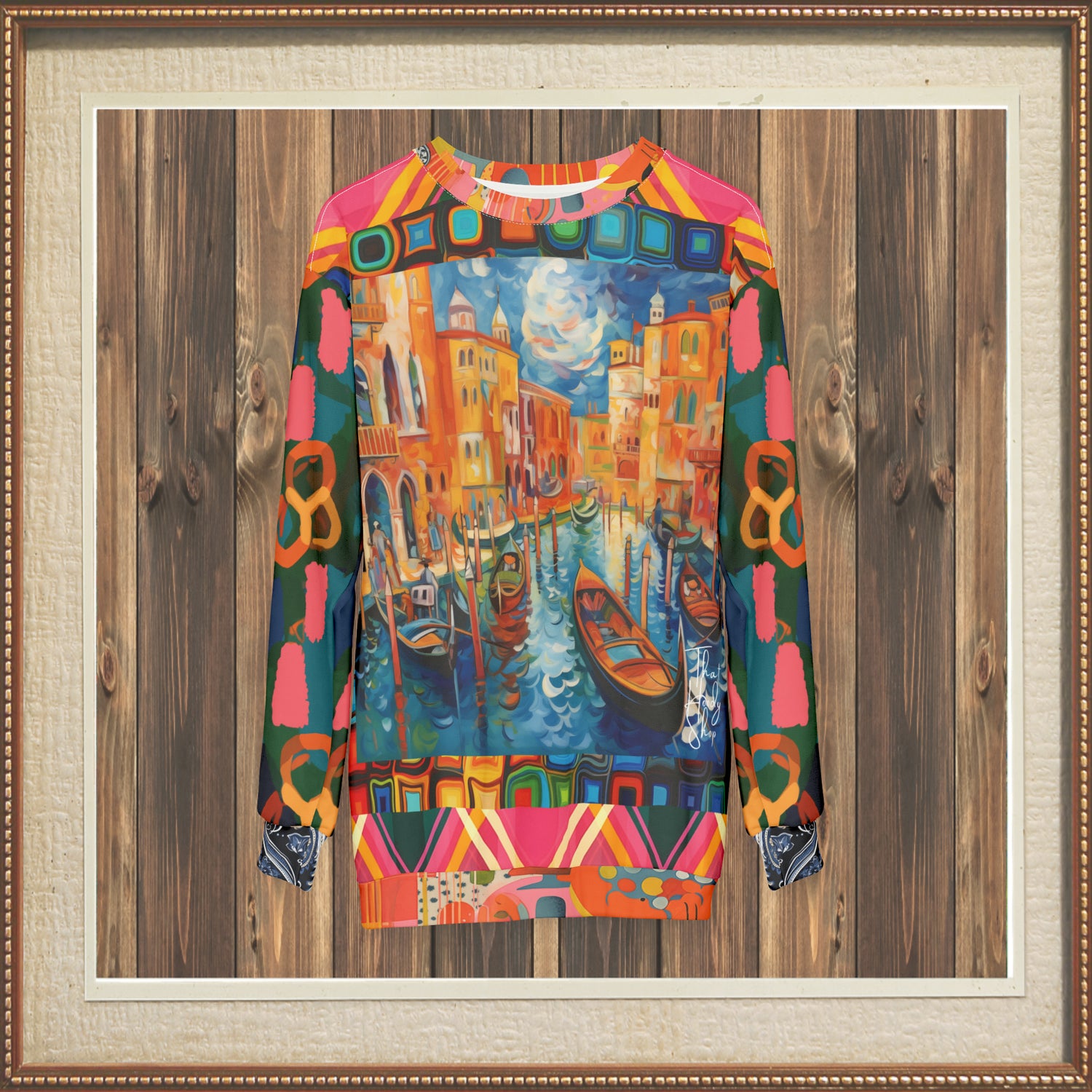 Vacation in Venezia Impressionistic Art Unisex Sweatshirt (Gold Label)