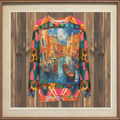 Vacation in Venezia Impressionistic Art Unisex Sweatshirt (Gold Label)