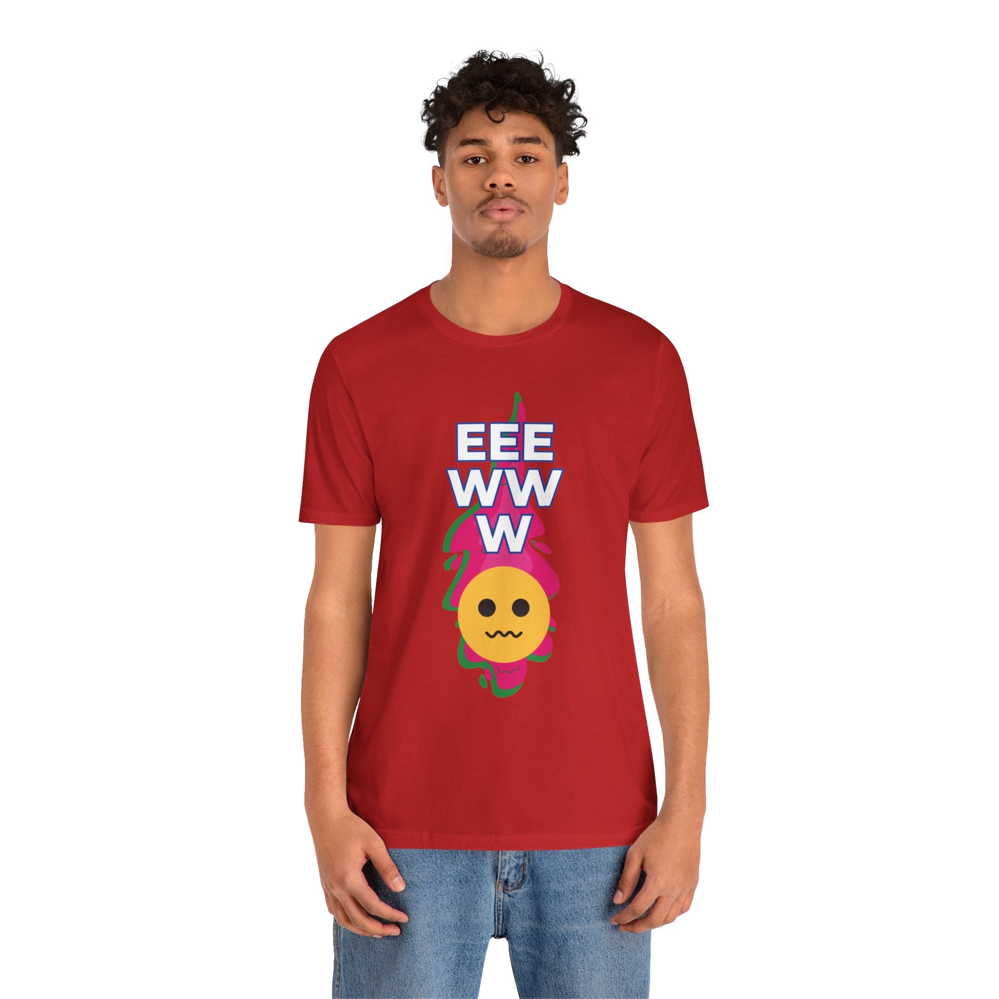 Eeewww Yuck Face Emoji Unisex Short Sleeve Tee