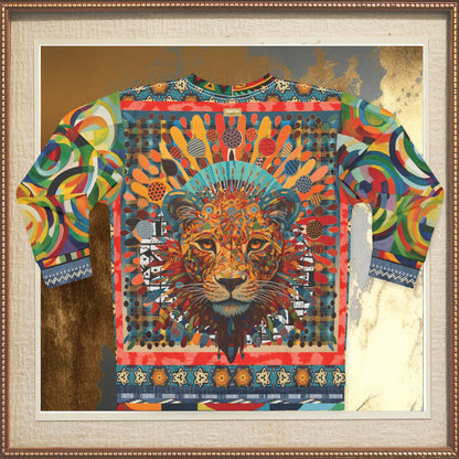 Queen of the Jungle Lion Mosaic Unisex Sweatshirt (Gold Label)