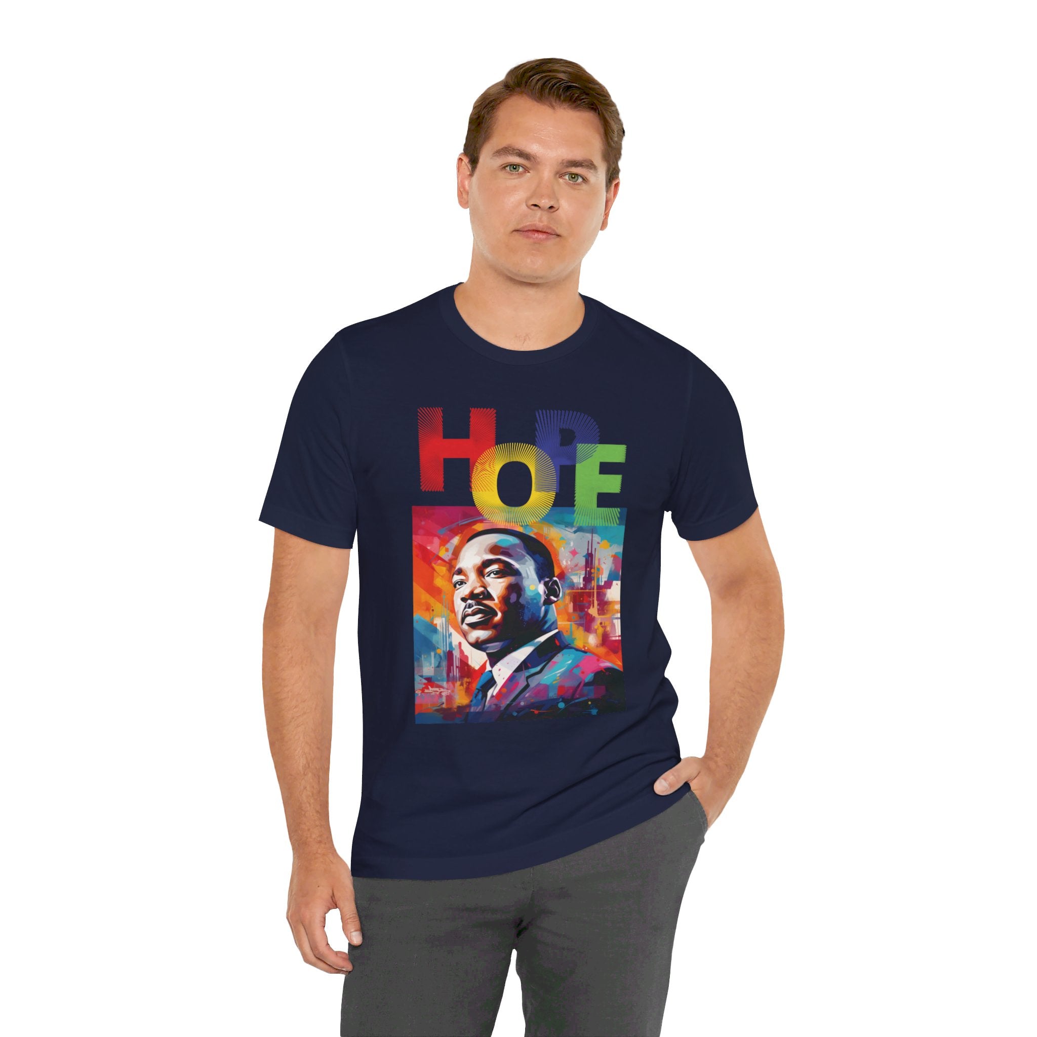 MLK Jr Hope Graffiti Art Unisex Short Sleeve Tee