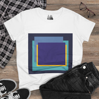 My Life in Purple Squares Cubed Contemporary Art Design Women&