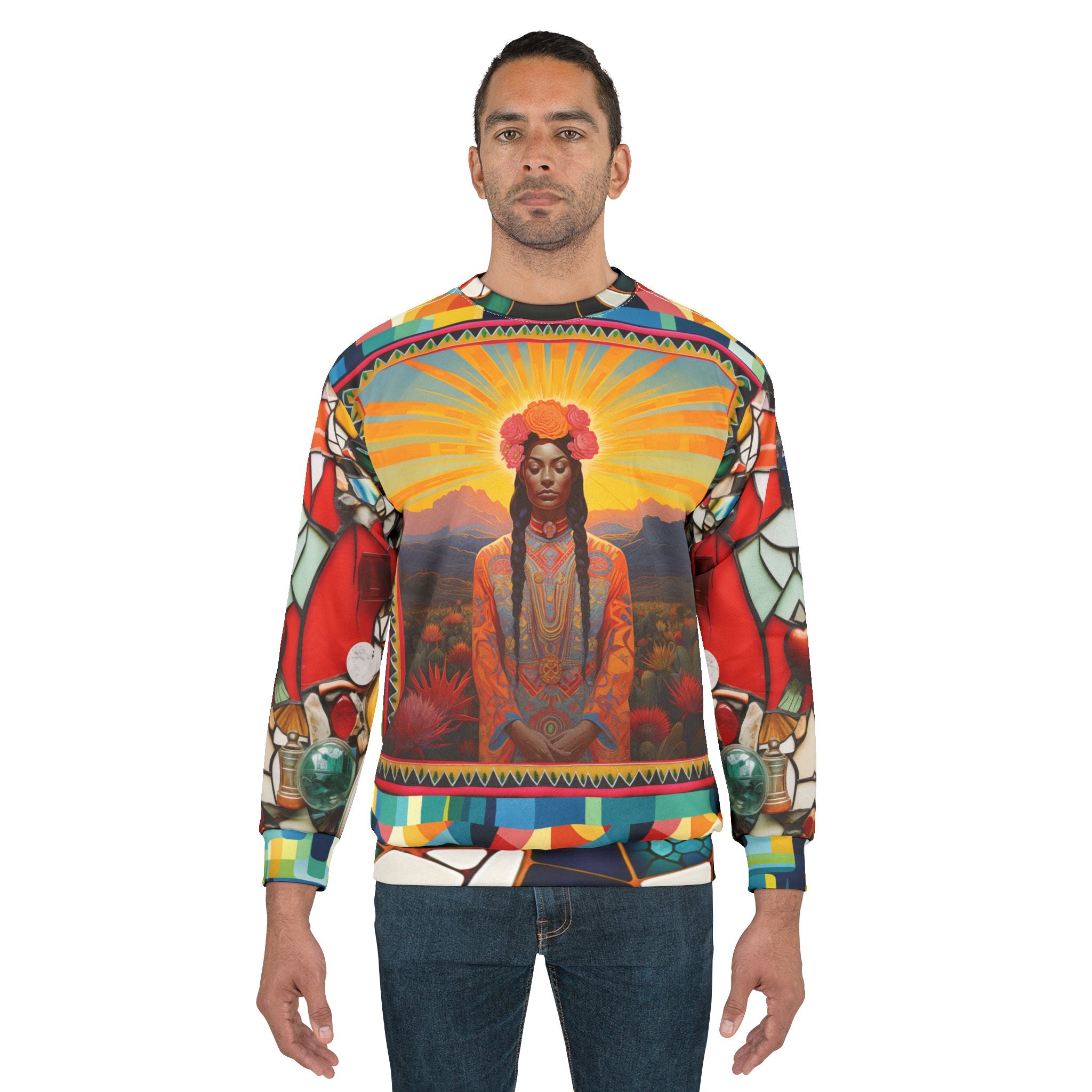 Goddess of the Harvest Mexican Chicomecōātl Unisex Sweatshirt (Gold Label)