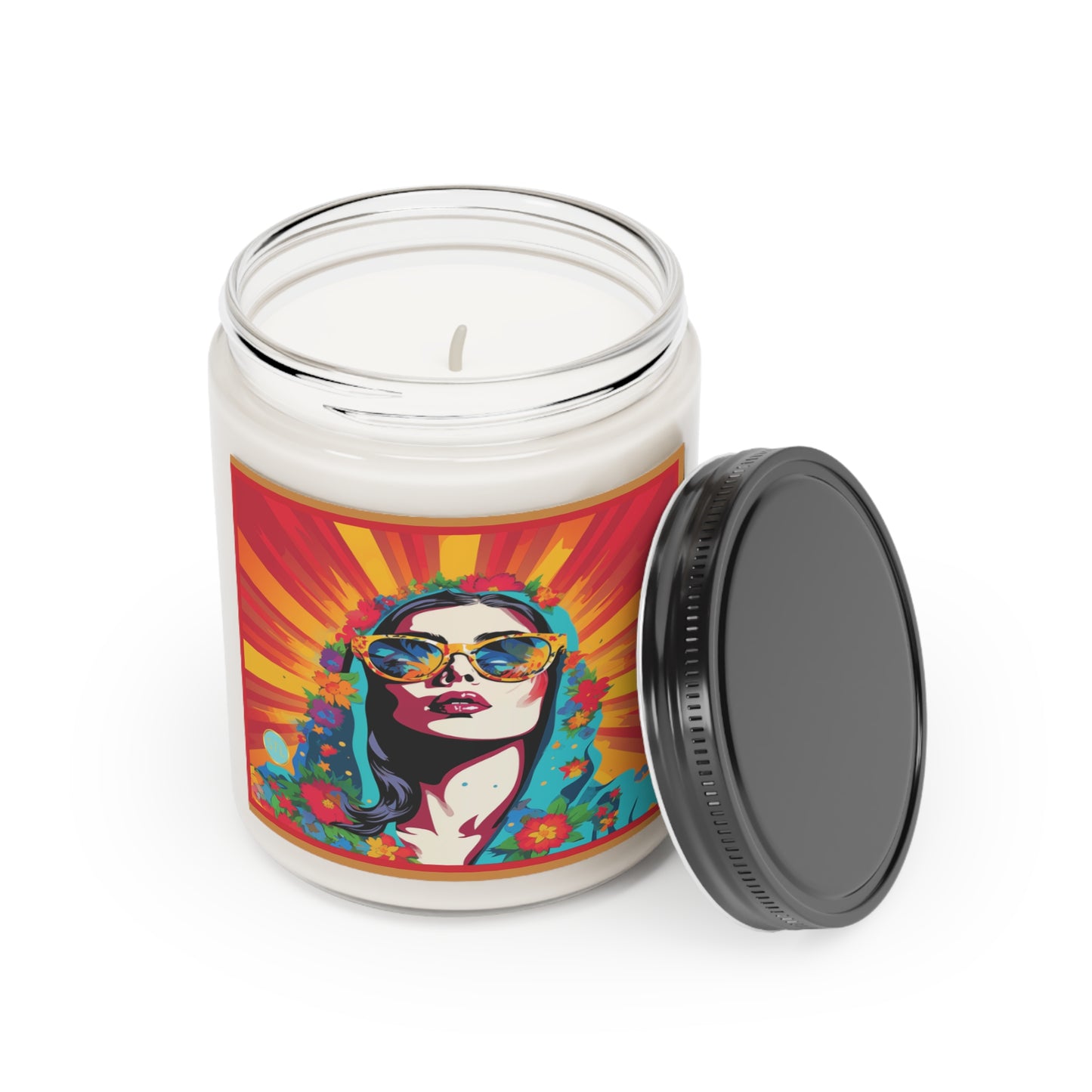 Floral Mary Hand-Poured Vegan Soy Scented Candle - Cinnamon, 9oz
