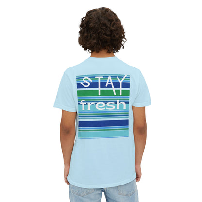 Stay Fresh Laguna Stripe Heavyweight Unisex Pocket T-Shirt