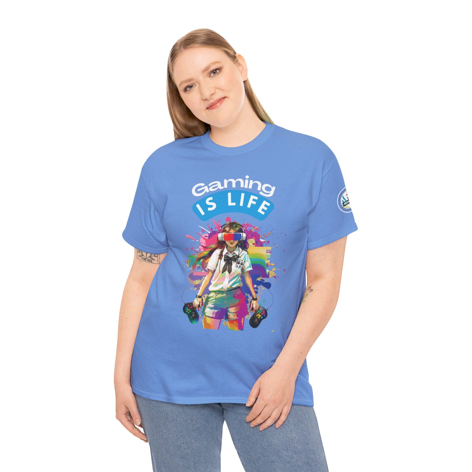 Gaming is Life - Girl Gamer Unisex Heavy Cotton Tee