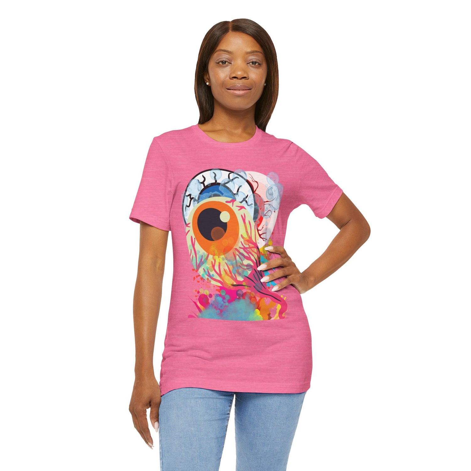 Eyes in Abstract Unisex Short Sleeve Tee