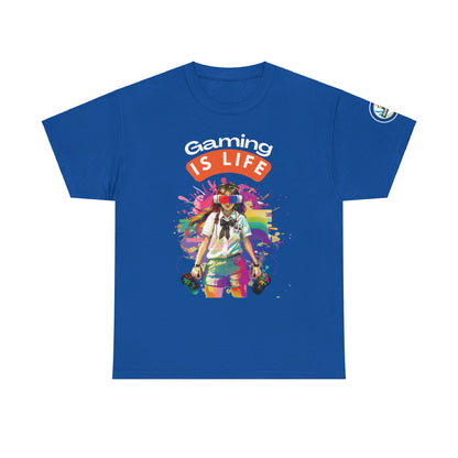 Gaming is Life - Girl Gamer Unisex Heavy Cotton Tee