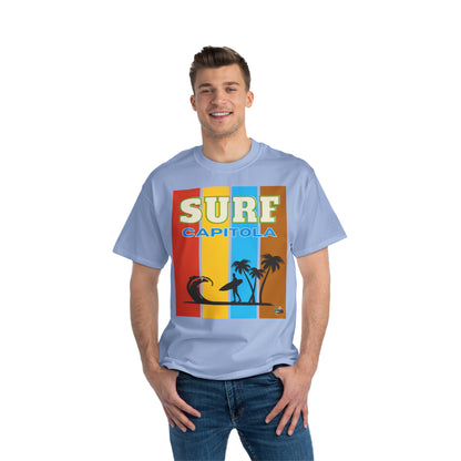 Camiseta pesada con rayas arcoíris de Surf Capitola