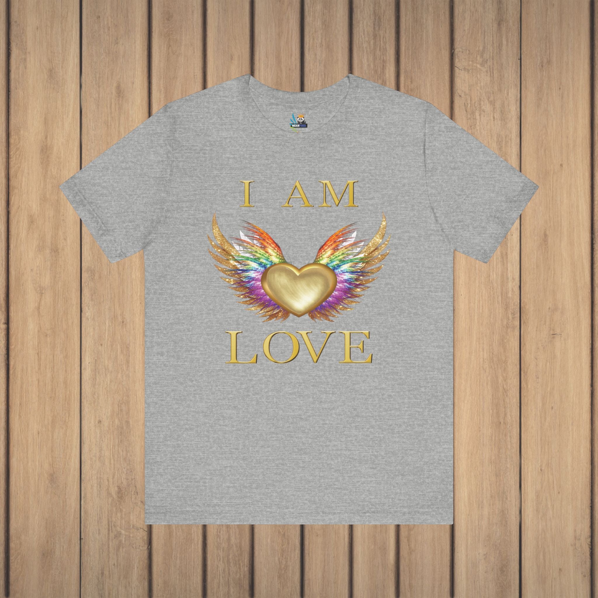 I am Love Angel Wings Short Sleeve Tee