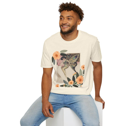 Elusoriness Floral Butterfly Unisex Softstyle T-Shirt