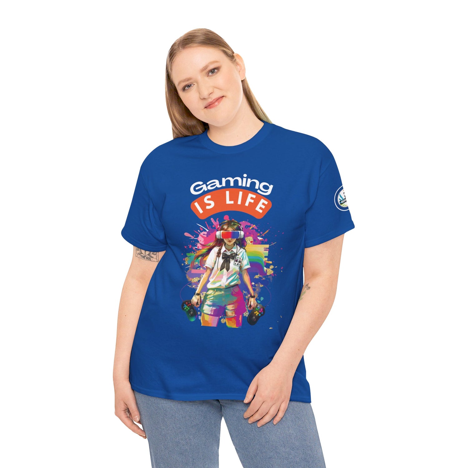 Gaming is Life - Girl Gamer Unisex Heavy Cotton Tee