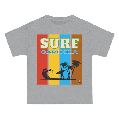 Surf Capitola Rainbow Stripe Unisex Heavyweight Tee