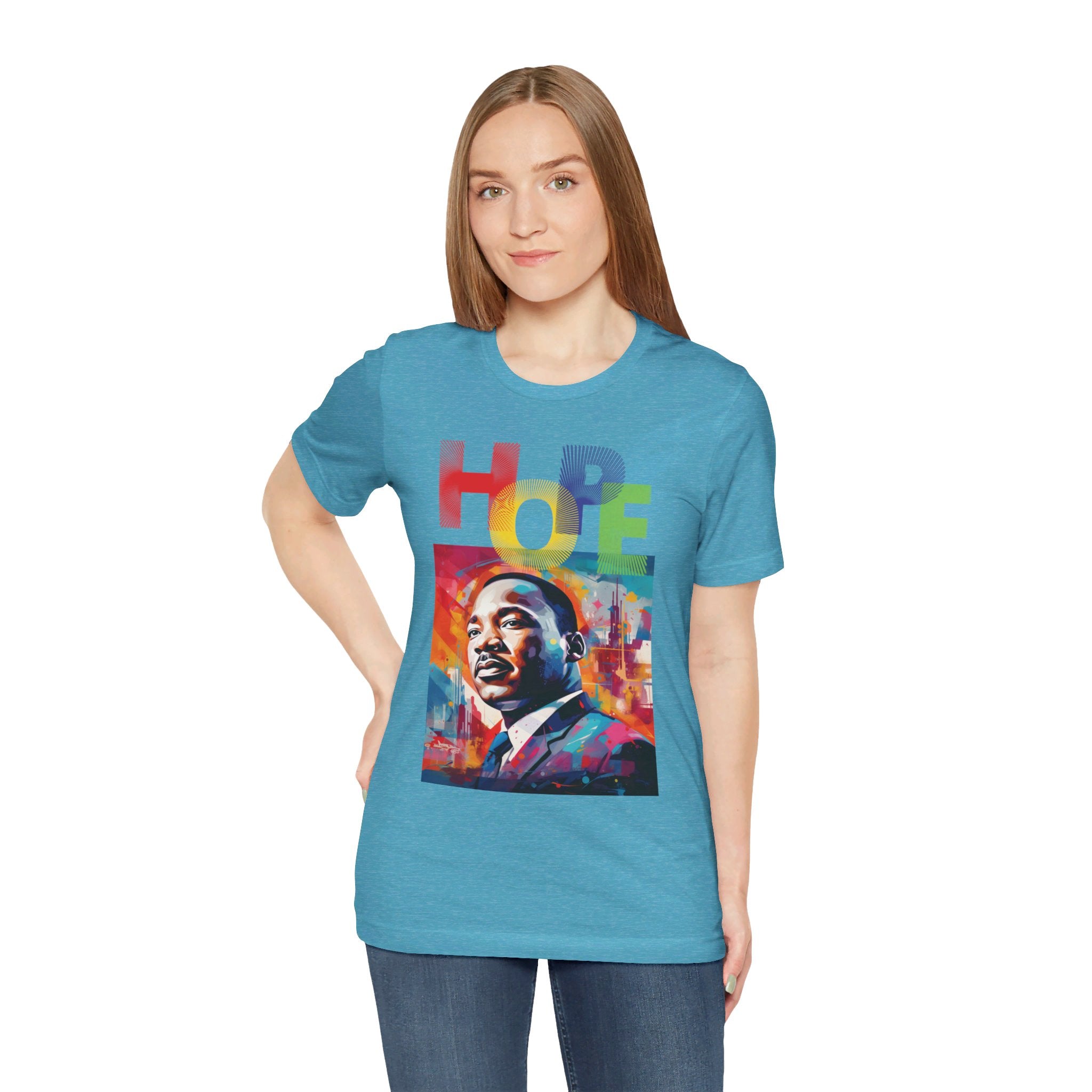 MLK Jr Hope Graffiti Art Unisex Short Sleeve Tee