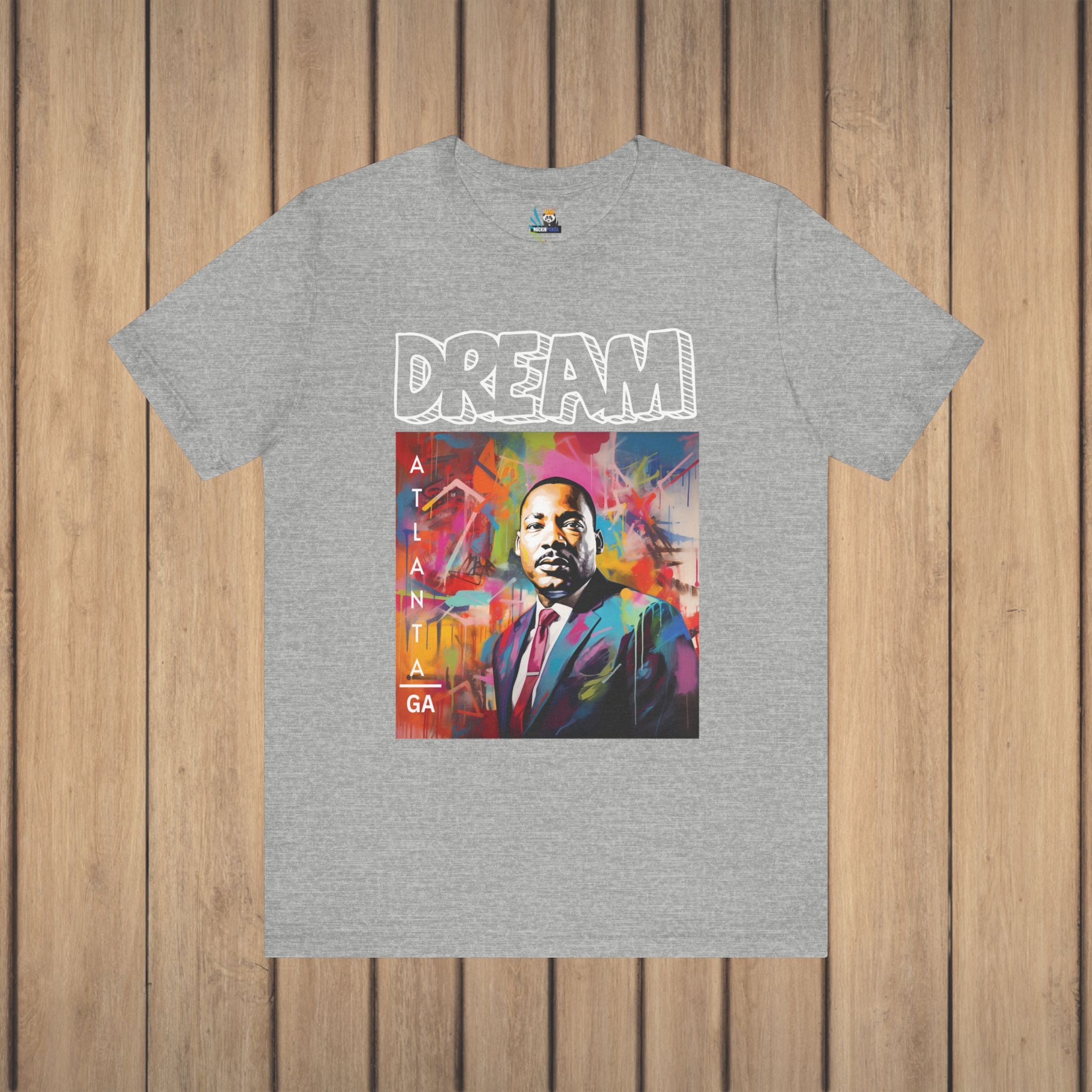 MLK Jr Dream Graffiti Art Unisex Short Sleeve Tee