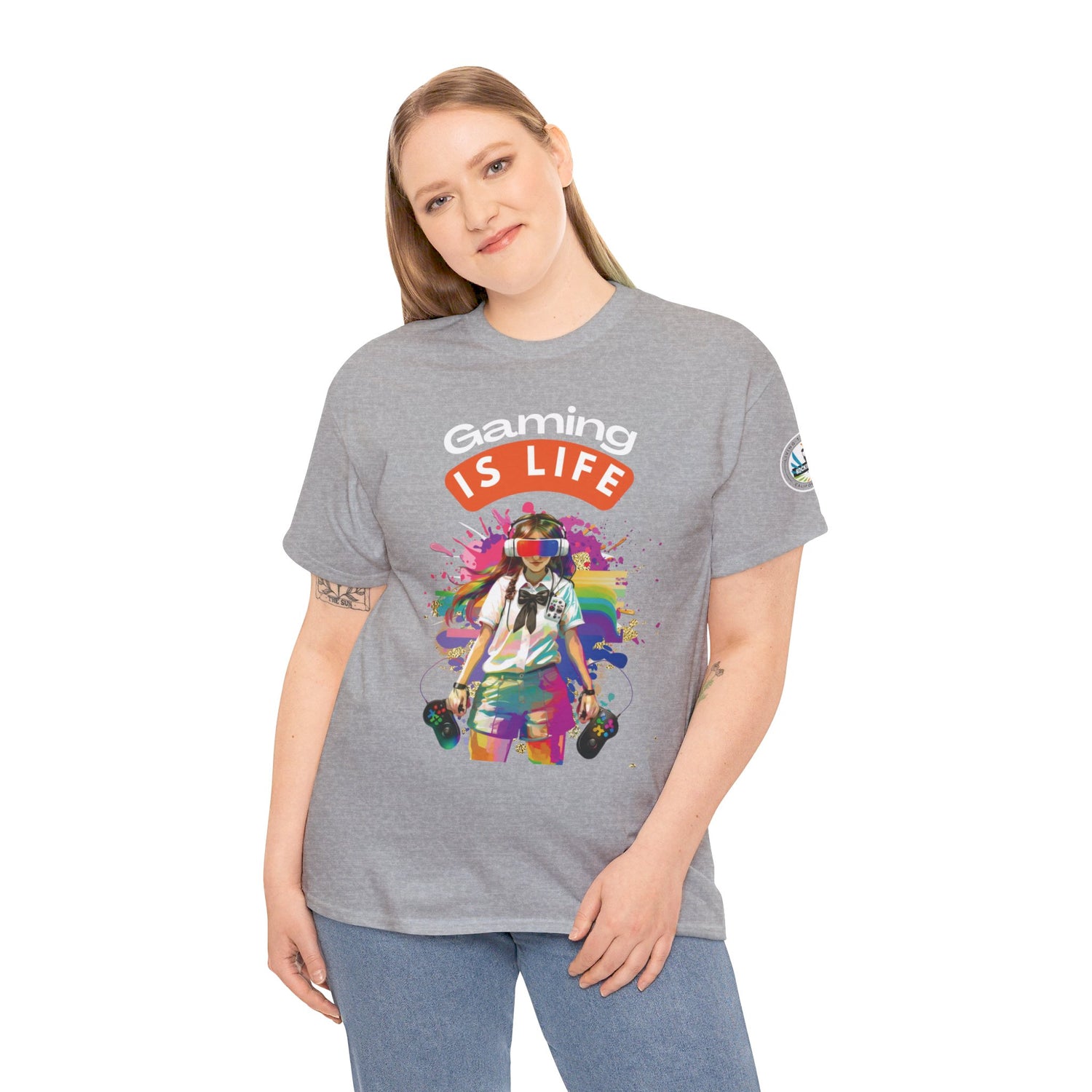 Gaming is Life - Girl Gamer Unisex Heavy Cotton Tee