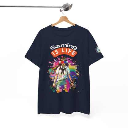 Gaming is Life - Girl Gamer Unisex Heavy Cotton Tee