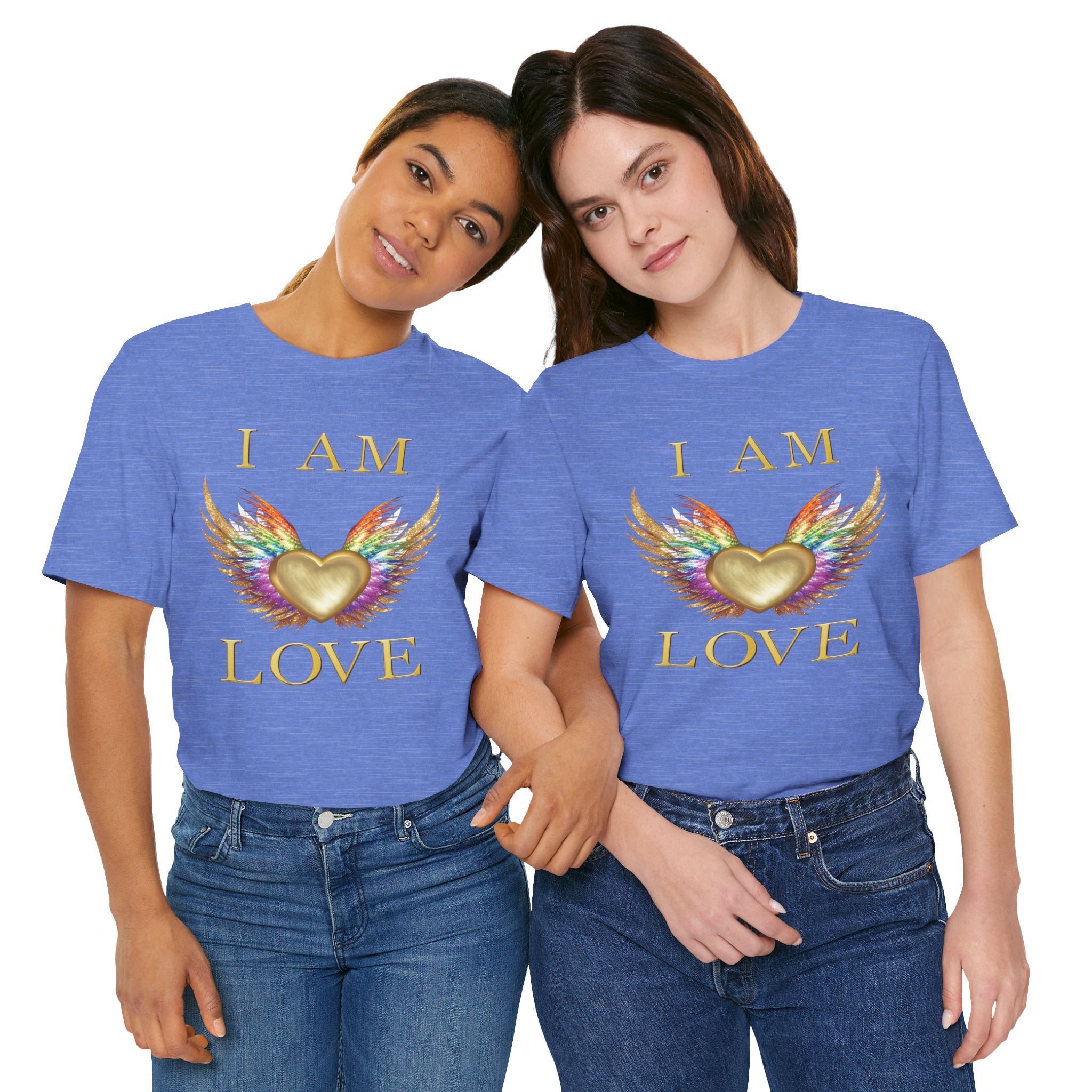 I am Love Angel Wings Short Sleeve Tee