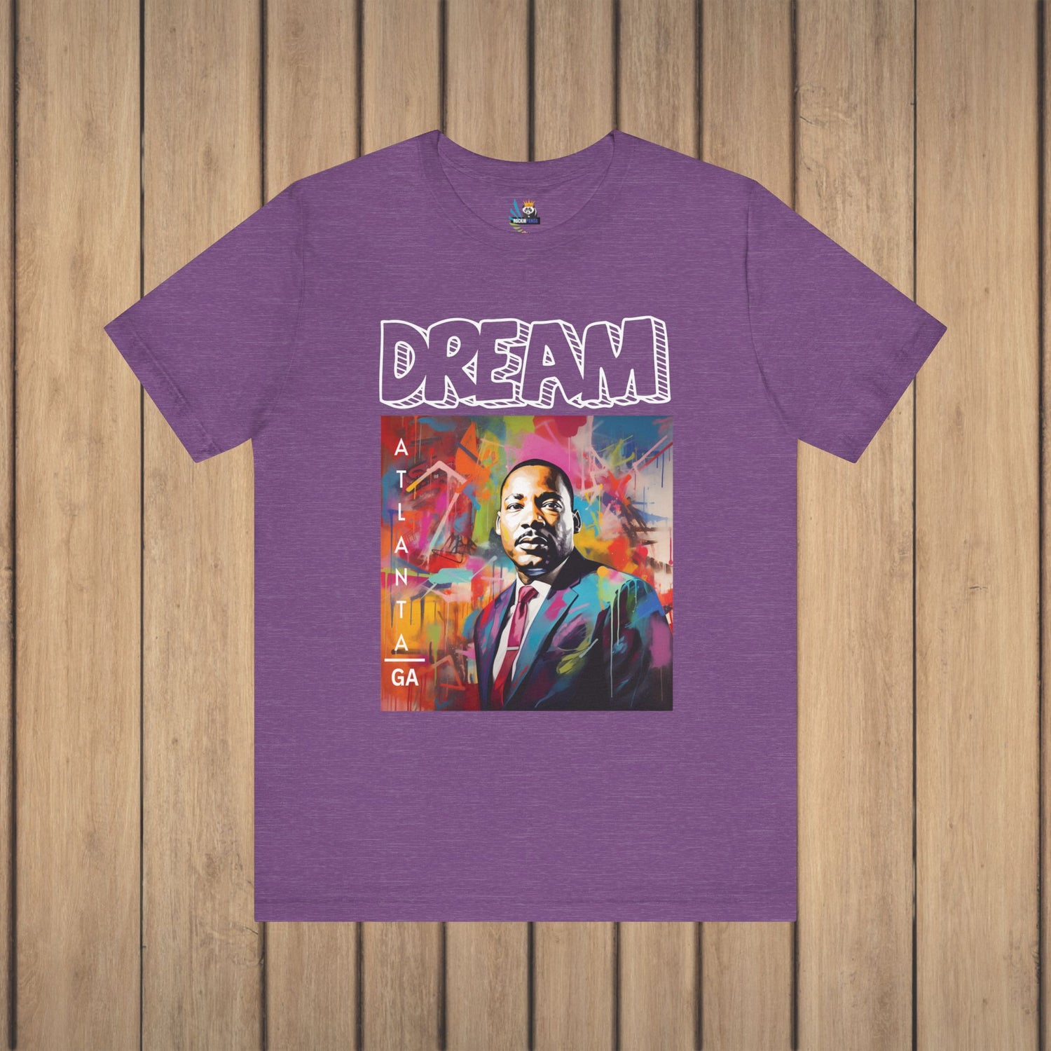 MLK Jr Dream Graffiti Art Unisex Short Sleeve Tee