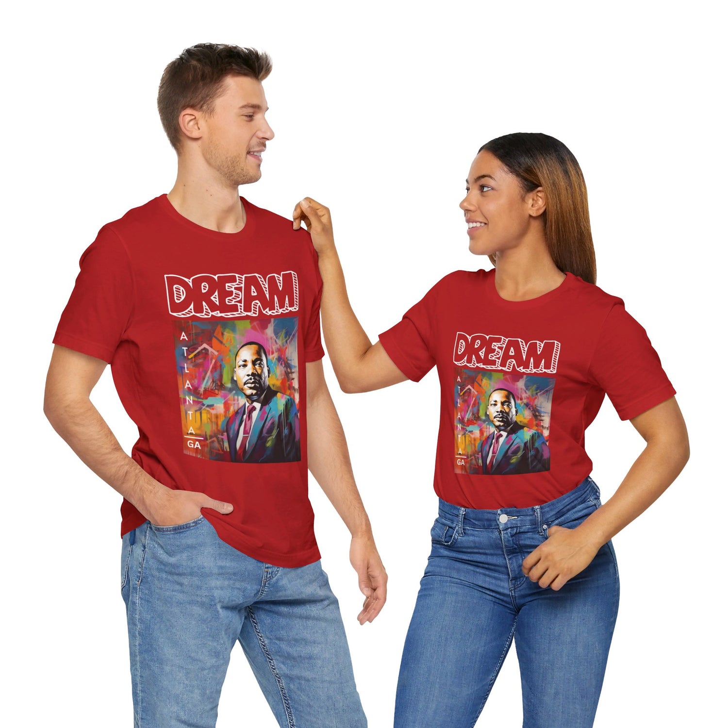 MLK Jr Dream Graffiti Art Unisex Short Sleeve Tee