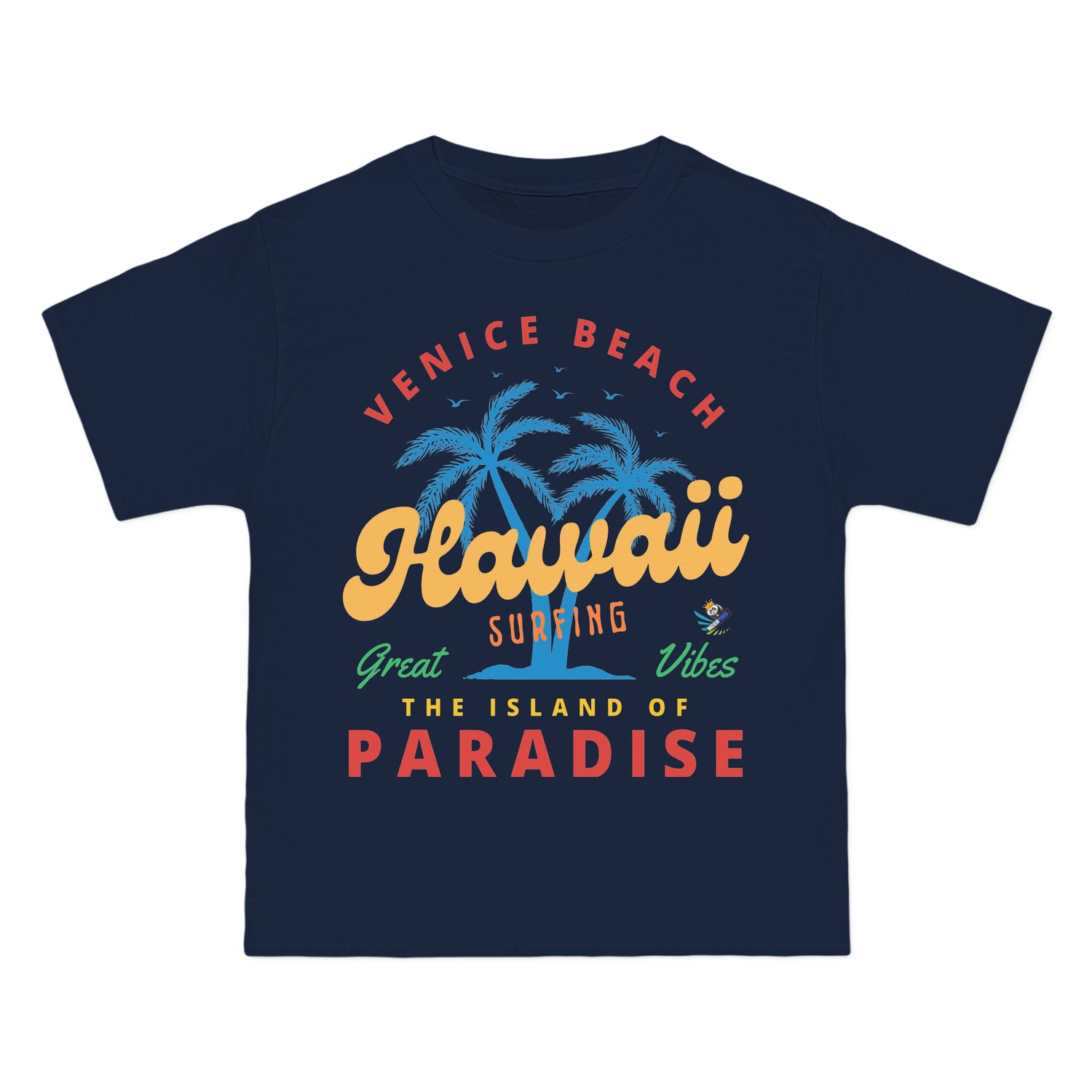 Waikiki Hawaii Surfing Unisex Heavyweight Tee