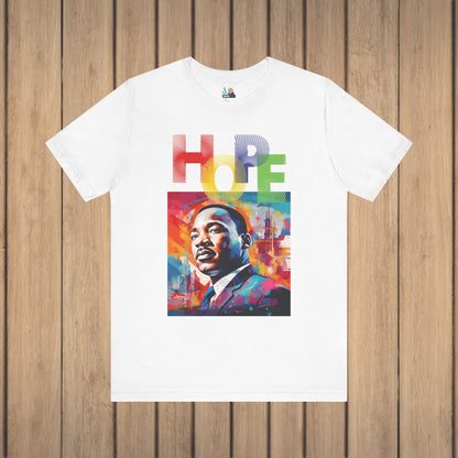 MLK Jr Hope Graffiti Art Unisex Short Sleeve Tee