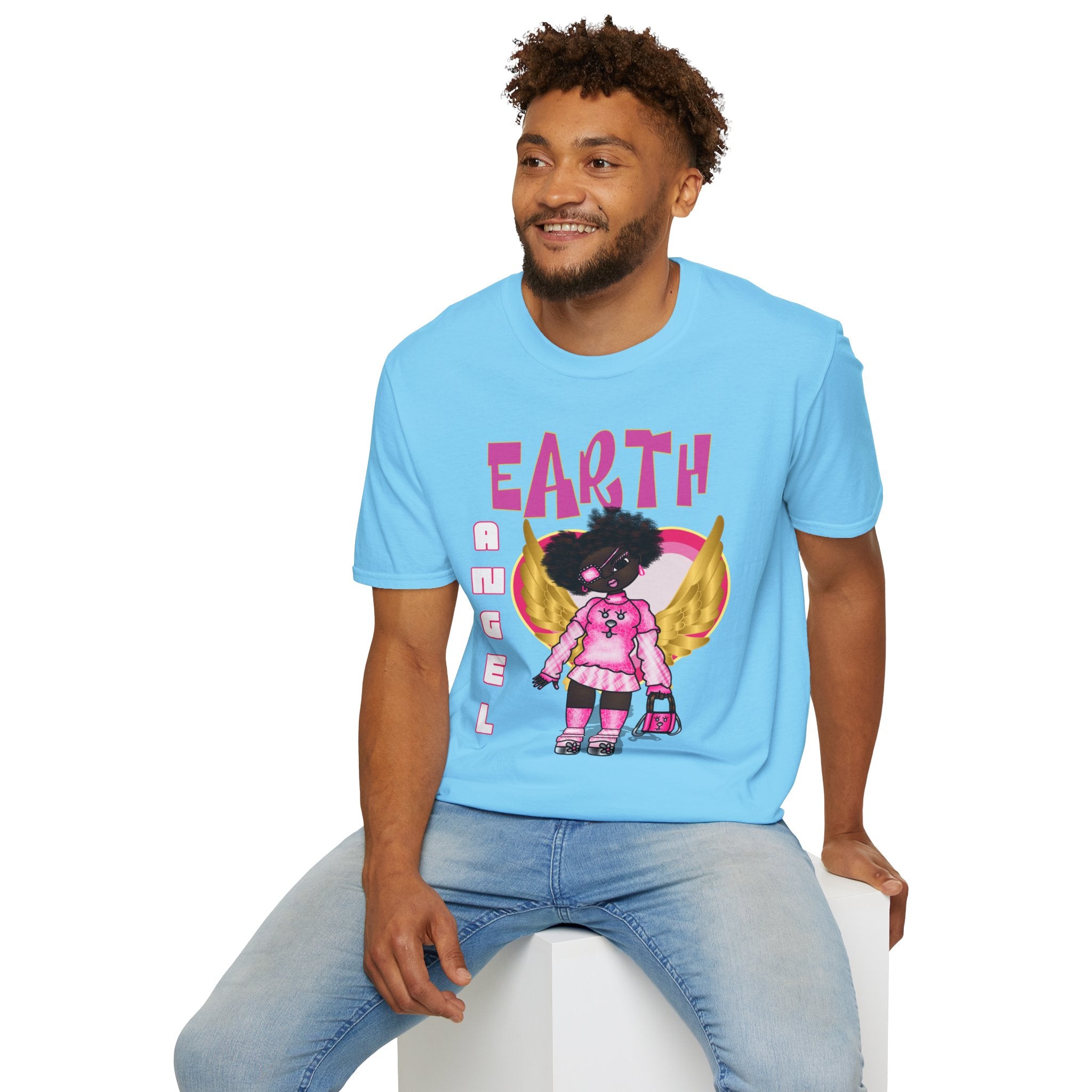 Earth Angel Natural Hair Edition Unisex Softstyle T-Shirt