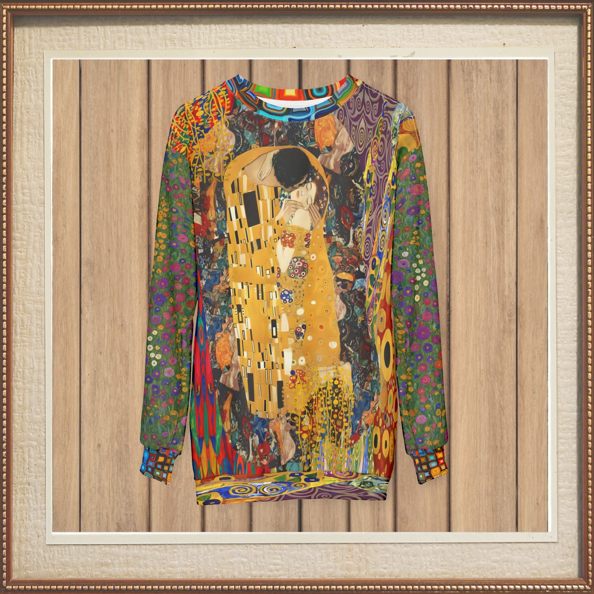 Give Me a Kiss Art Deco Print Unisex Sweatshirt (Gold Label)