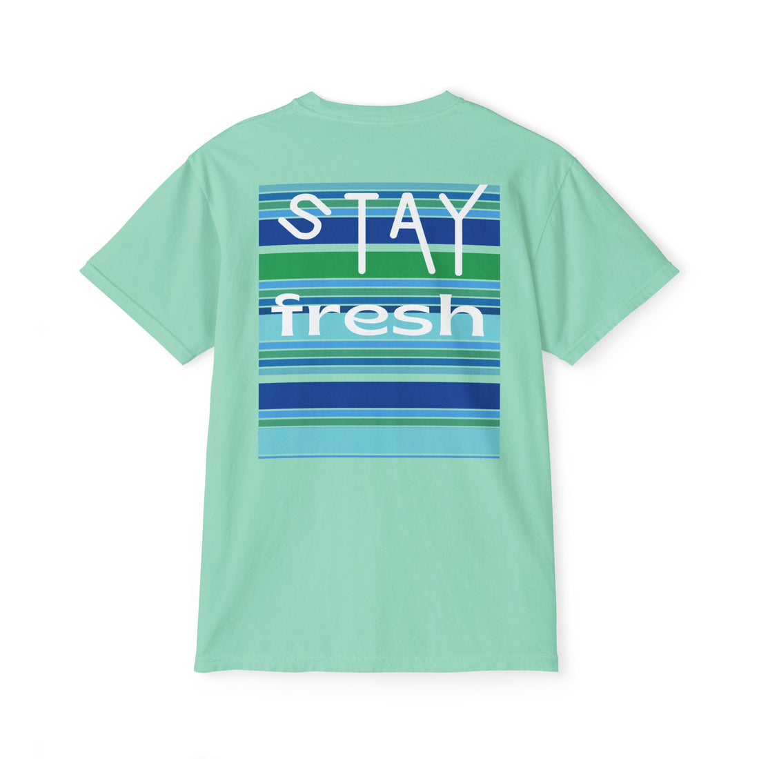 Stay Fresh Laguna Stripe Heavyweight Unisex Pocket T-Shirt