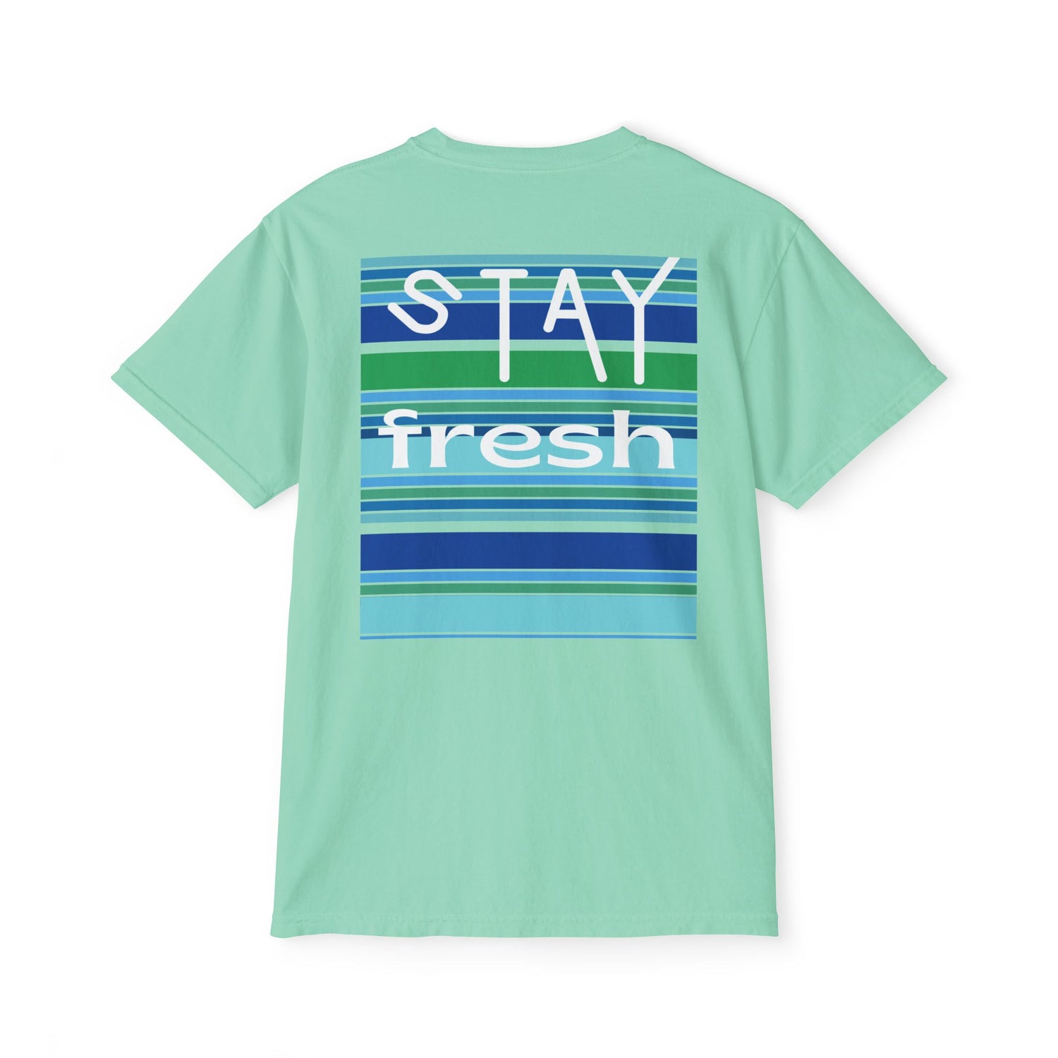 Stay Fresh Laguna Stripe Heavyweight Unisex Pocket T-Shirt