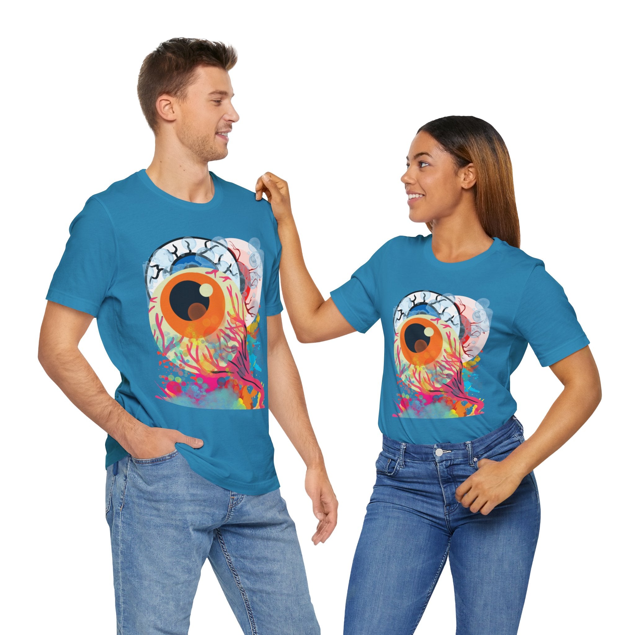 Eyes in Abstract Unisex Short Sleeve Tee