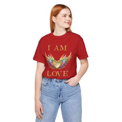 I am Love Angel Wings Short Sleeve Tee