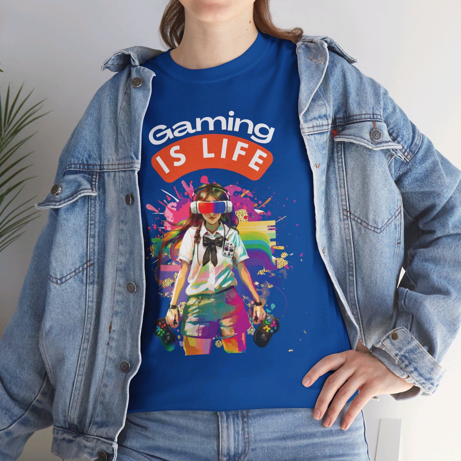 Gaming is Life - Girl Gamer Unisex Heavy Cotton Tee