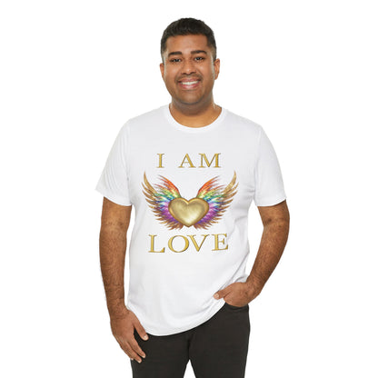 I am Love Angel Wings Short Sleeve Tee