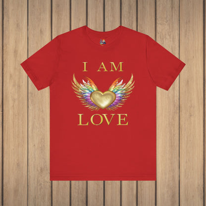 I am Love Angel Wings Short Sleeve Tee