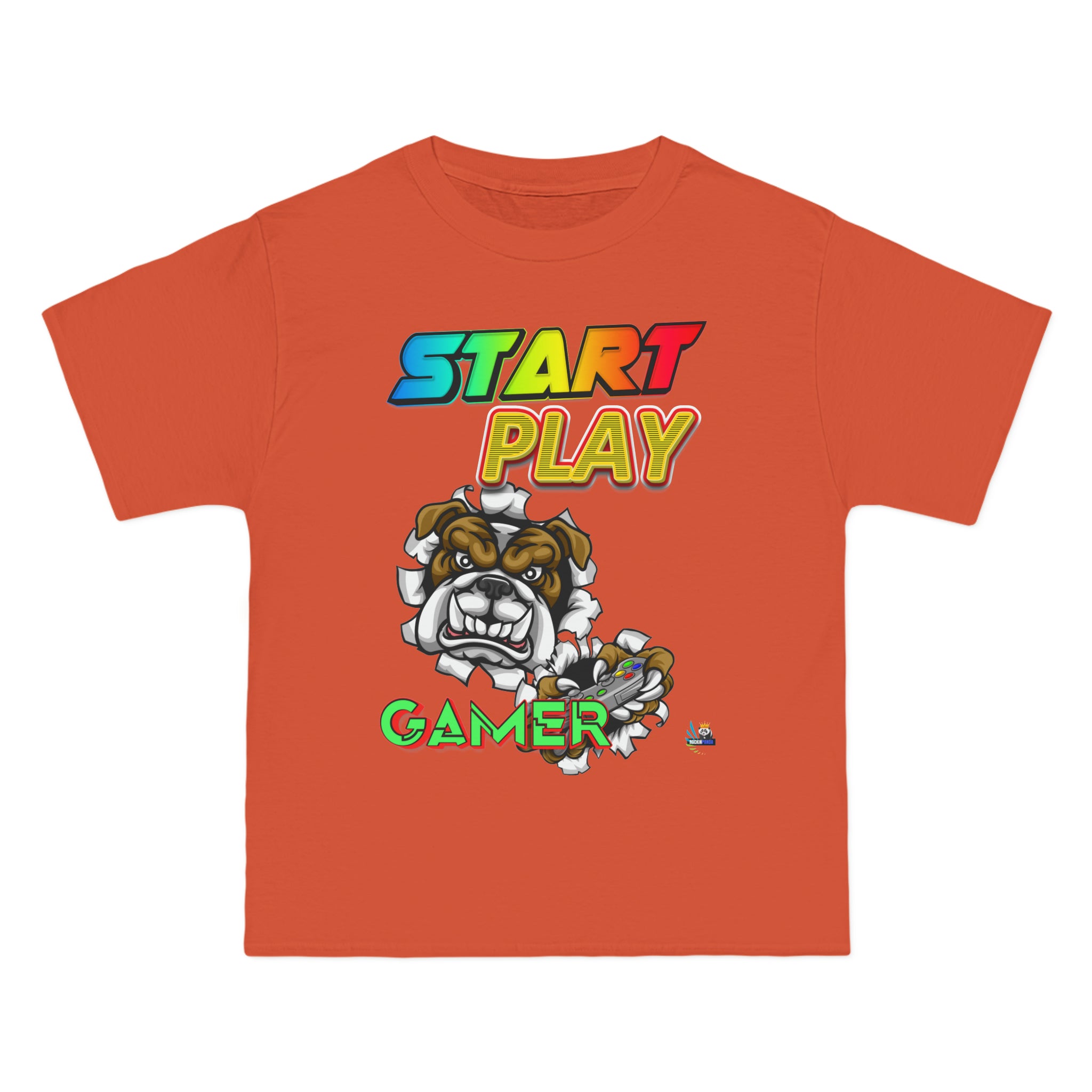 Camiseta para juegos unisex de peso pesado Start Play Bulldog Edition