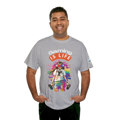 Gaming is Life - Girl Gamer Unisex Heavy Cotton Tee