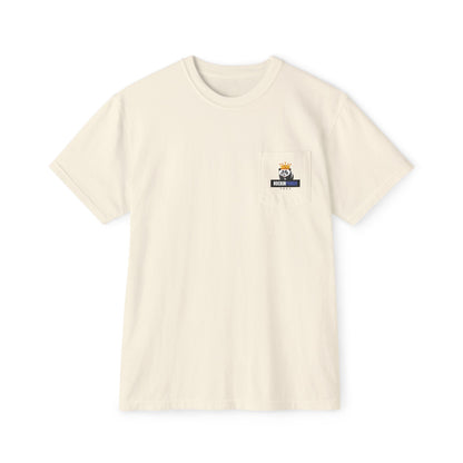 California Dreamin Ocean Wave Stripe Heavyweight Unisex Pocket T-Shirt