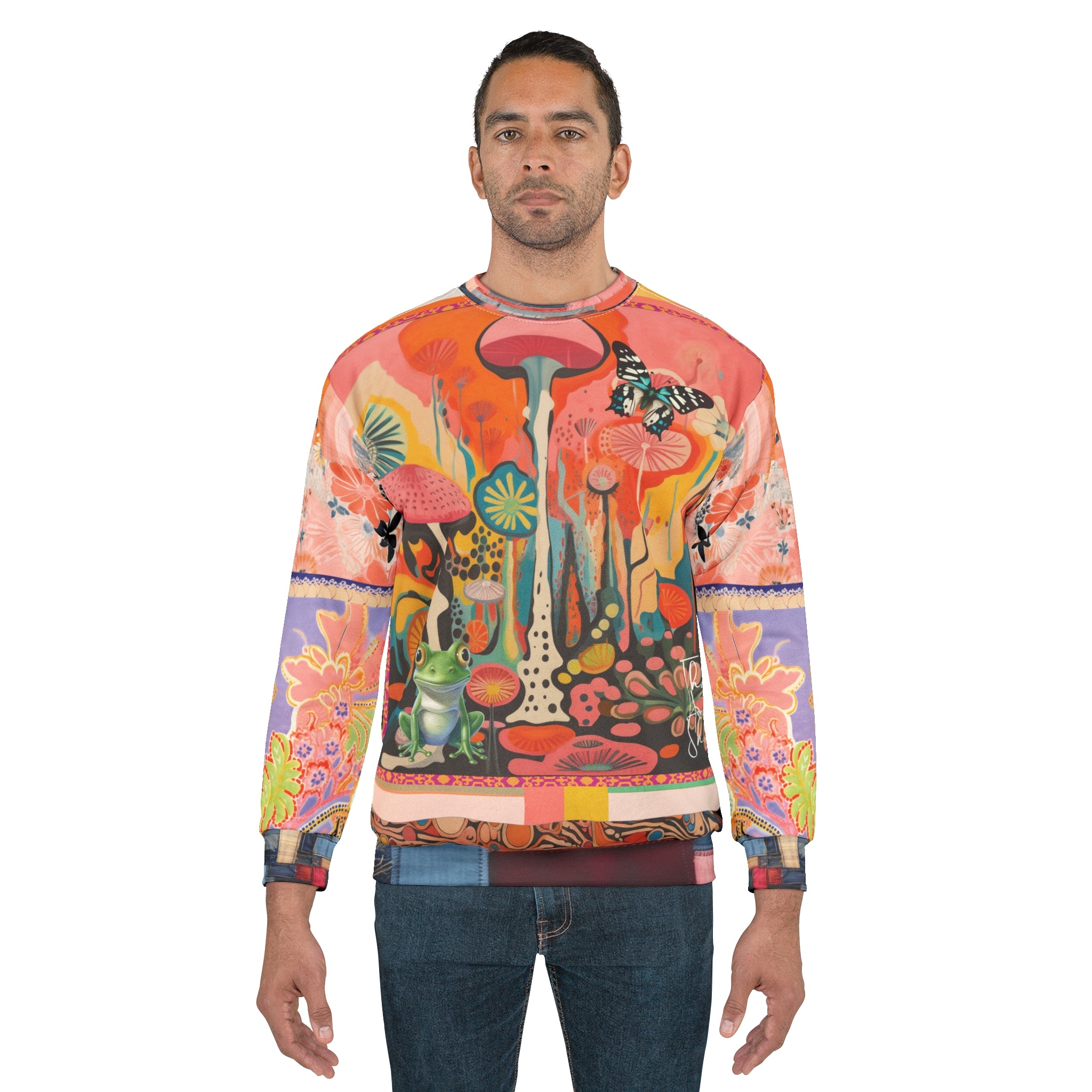 Psychedelic Dreams Abstract Art Unisex Sweatshirt (Gold Label)