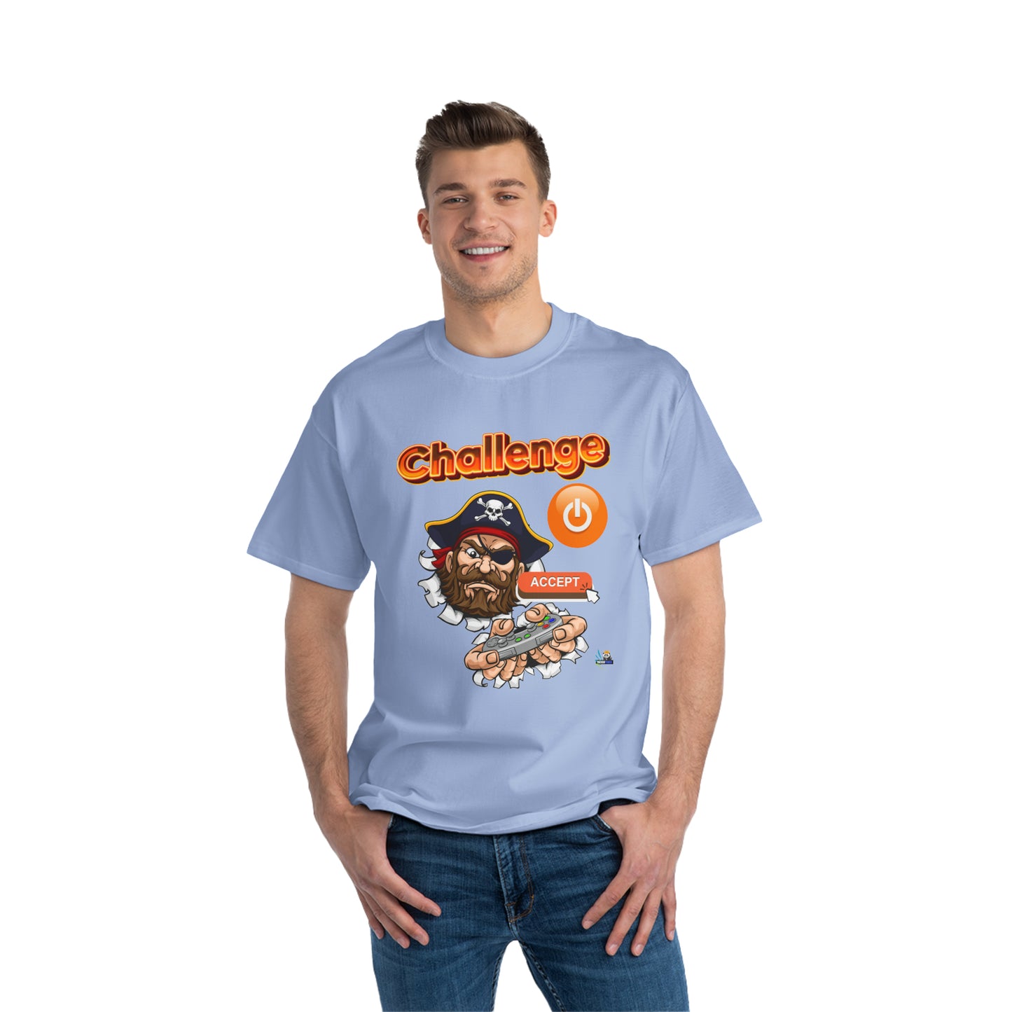 Challenge Accepted Pirate Edition Heavyweight Unisex Gaming Tee