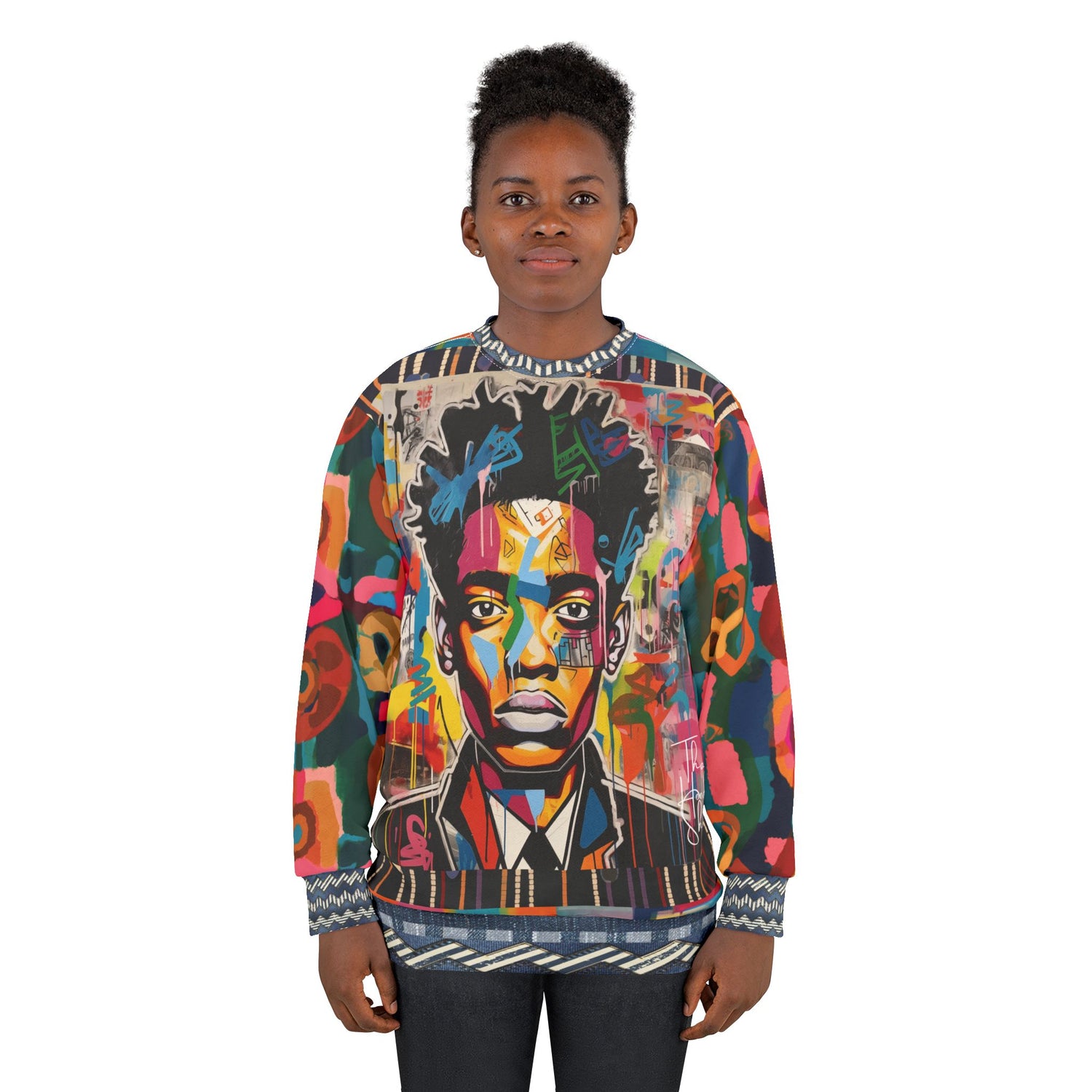 Trapped in Desolation - Black Man in Graffiti Unisex Sweatshirt (Gold Label)