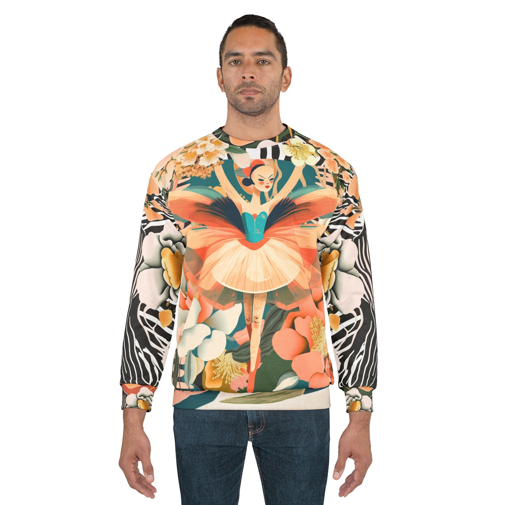 Ballerina in Garden Unisex Sweatshirt